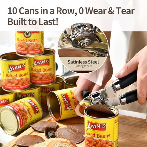 Classic Multifunction Can Opener and Bottle Opener Easy to Use, Razor