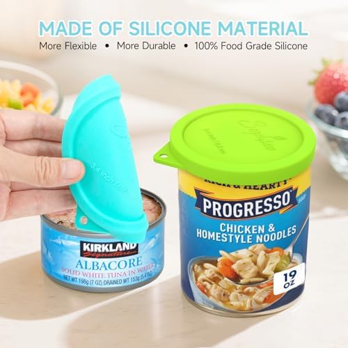 SOPHICO 4PCS 3.4in Silicone Can Lids