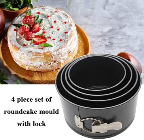 Springform Pan, Cheesecake Pan Classic Nonstick 4 PCS, Removable