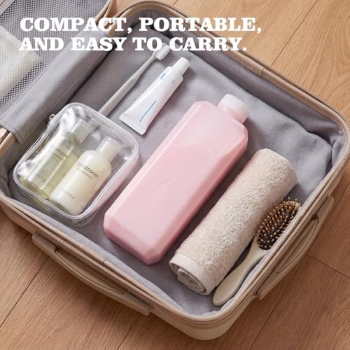 DEMORA 3.4oz Small Square Plastic Travel Bottles, Reusable Leak Proof