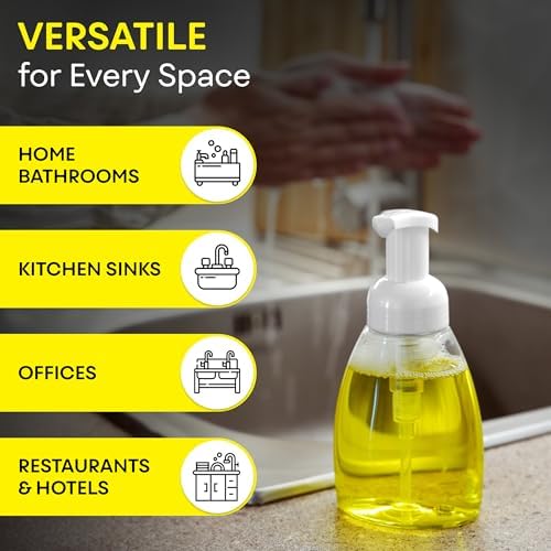 BRIGHTFROM Foaming Soap Dispenser Pump Bottles, BPA Free Empty