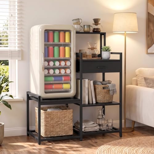 MAHANCRIS Mini Fridge Stand with Power Outlet