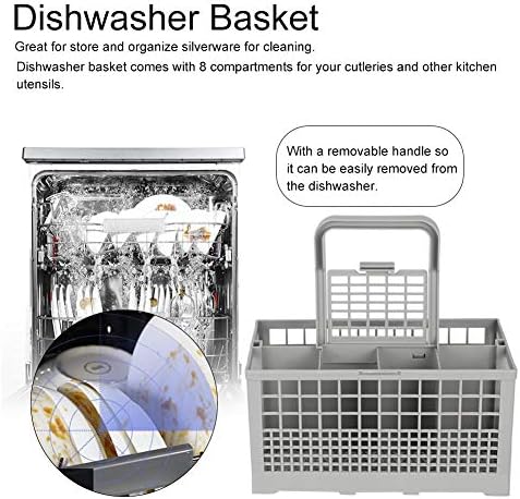 Dishwasher Basket, Universal Cutlery Basket, Comes with 8