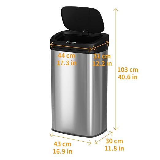 BestOffice 22 Gallons Automatic Sensor Large Kitchen Trash Can - Image 7