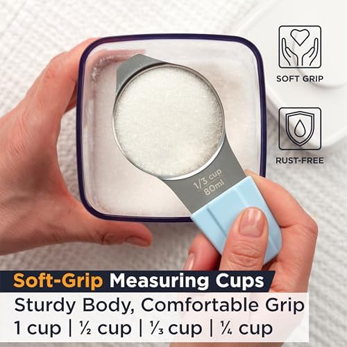 Deiss LUX Stainless Steel Measuring Cups and Spoons Set - Magnetic