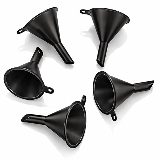 Premium Mini Funnel Small Plastic Funnel 5-Pack by ISNUFF