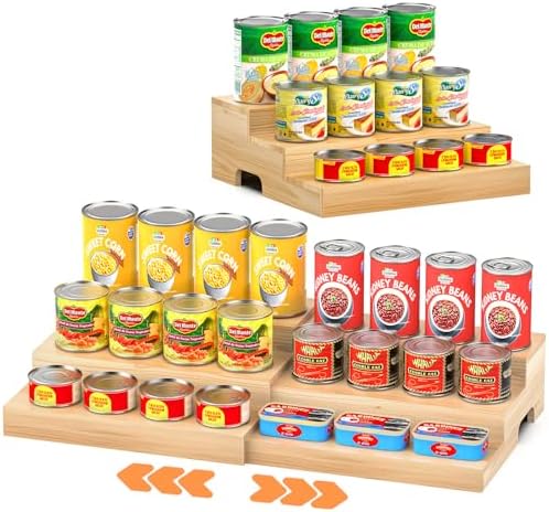 Expandable Can Rack Organizer for Pantry Fits Up to 24 Canned Food
