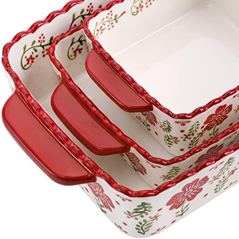 Coloch 3-Pack Ceramic Baking Dish Set