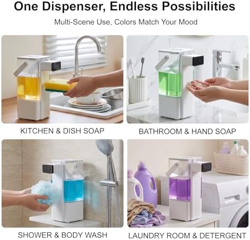 800ml/27oz Large Capacity Automatic Soap Dispenser, White