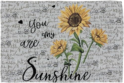 Set of 10, You are My Sunshine and Sunflower Design Tapestry Kitchen