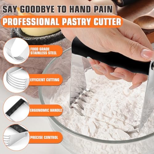 Biscuit Cutter Set,10PCS Stainless Steel Pastry Blender Set with
