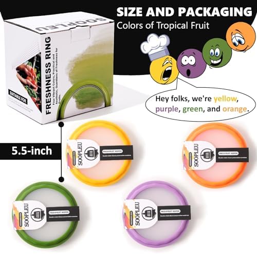 SOOPLEU Double-Sided Avocado & Onion Saver, 4Pcs