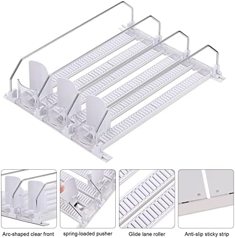 Drink Dispenser for Fridge, Self Pushing Soda Can Organizer for