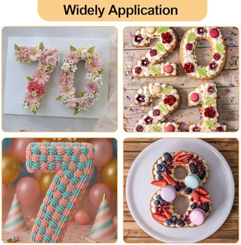 12 Inch Number Cake Mold Baking Forms Moulds,9 Pieces 0-8 Cake Number