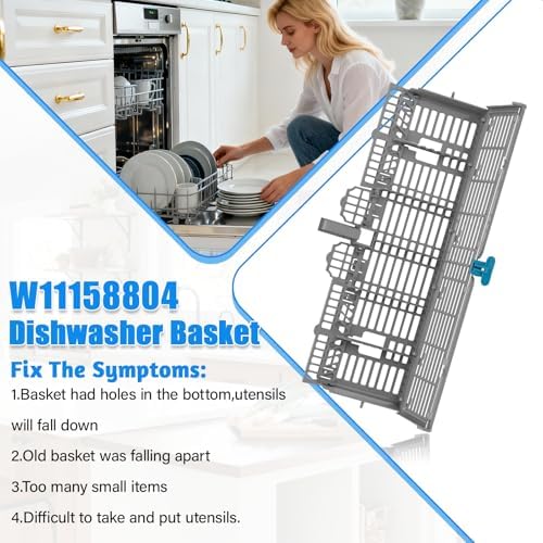 W11158804 Dishwasher Silverware Basket Compatible with Whirlpool
