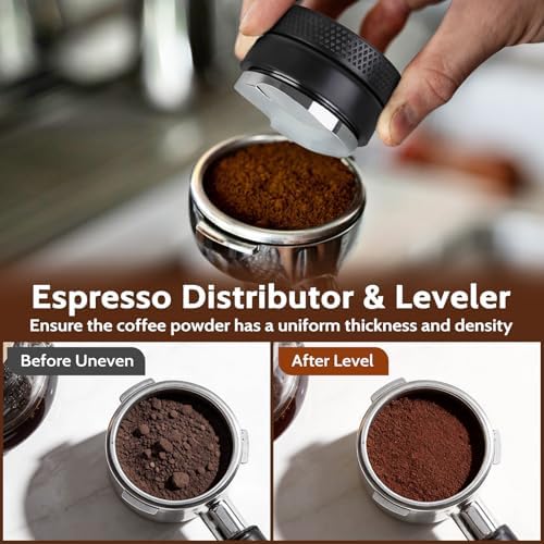 ENLOY 7 PCS Espresso Accessories, WDT Tool Espresso Machine Tamper