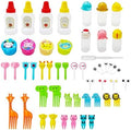 55-Pack Bento Box Accessories & Mini Condiment Bottles Set