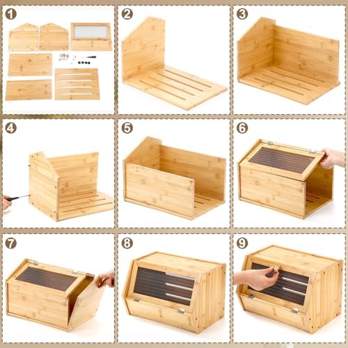 Thyle Bamboo Pantry Organizer and Containers Potato and Onion Storage
