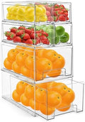 Sorbus Fridge Drawers - Clear Stackable Pull Out Refrigerator