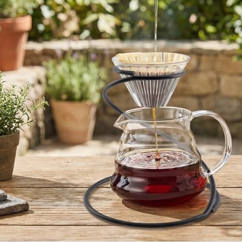 Dnyta Metal Coffee Dripper Stand, Spiral Pour Over Coffee Dripper