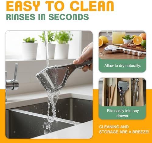 Stainless Steel Lemon Squeezer, Silver Hand Juicer