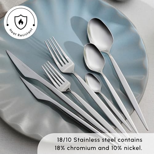 Karaca Thor 84-Piece Table Silverware Cutlery Set with Box, Stainless