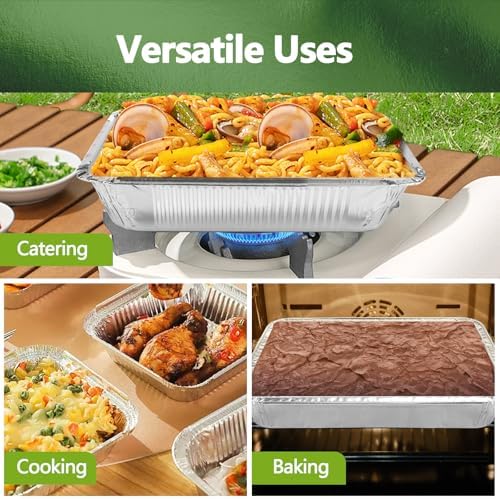 Thickened 10 Pack Heavy Duty Aluminum Pans, 9x13 Aluminum Foil Pans