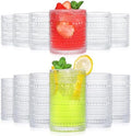 Vintage Hobnail Glasses Drinking Set of 12, 12 oz Highball Glasses &