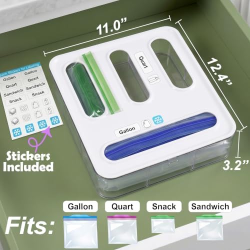 Bag Storage Organizer for Kitchen Drawer, Plastic Bag Container Holder