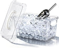 2 Pcs Ice Container for Freezer with Lid, Bin and Metal Scoop