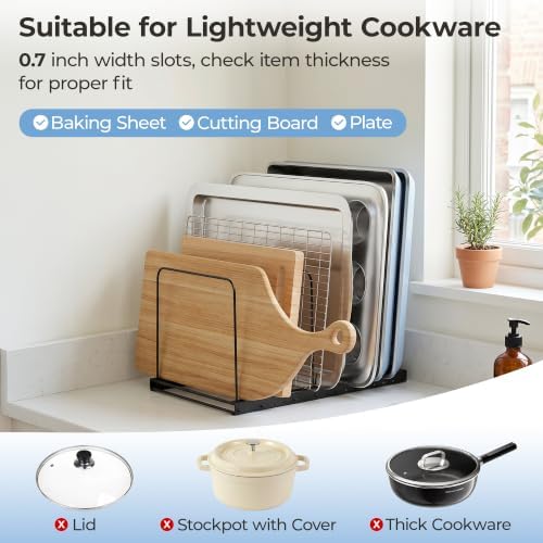 ORDORA Cutting Board Organizer Rack for Cabinet, Storage Lightweight Pot