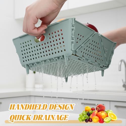 3 Pack Versatile Collapsible Colander Thickened Plastic Kitchen