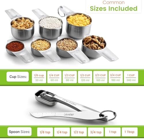 Spring Chef Stainless Steel Measuring Cups and Spoons Set of 14