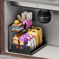 Ceetug Slide-Out Under Sink Organizer, Black, 1 Pack