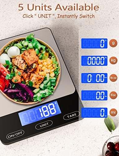 Food Scale -33lb Digital Kitchen Scale for Food Ounces Grams