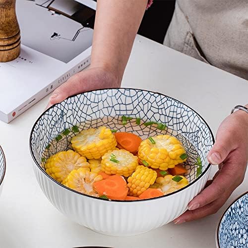 Houlu 60 oz Pho Bowls, Large Soup Bowl, Japanese Ramen Bowl Set