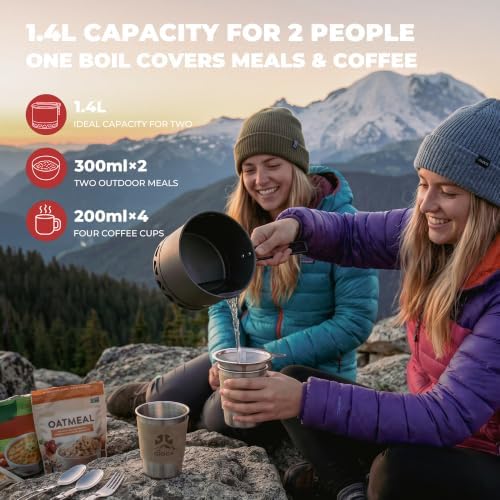ALOCS 1.4L Camping Pot Set with Coffee Dripper