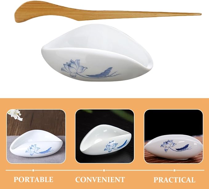 Ceramic Tea Leaf Holder Plate - Image 3