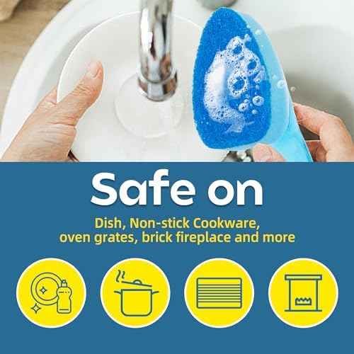 Dishwand Set with 9 Sponge Refills, Soap Dispensing Dish Brush