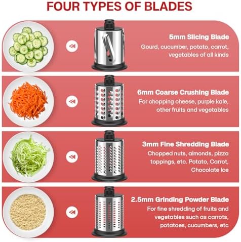 Stainless Steel Slicer Shredder Attachment for KitchenAid Stand Mixer