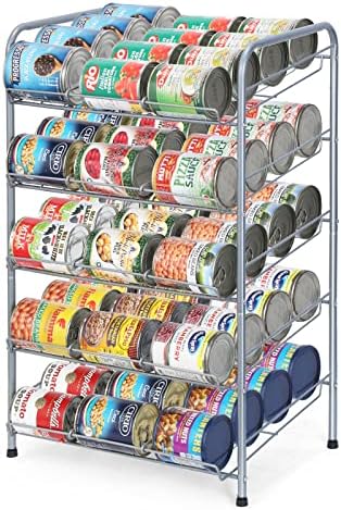 MOOACE Can Rack Organizer, 5 Tier Can Storage Dispenser Holds up to 60