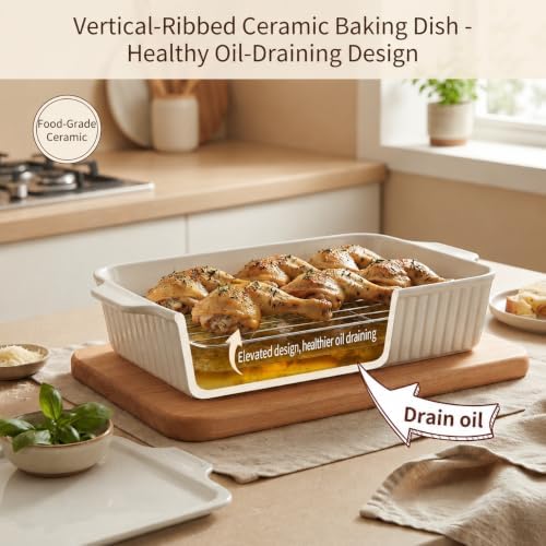 5.2 Qt Ceramic Baking Dish with Lid
