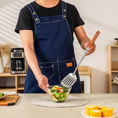 FJNATINH 17inch Wok Spatula and Ladle, Skimmer Spoon, Slotted Turner