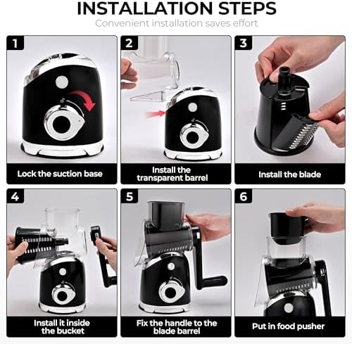 SUSTEAS Rotary Cheese Grater Hand Crank