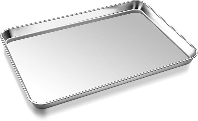 P&P CHEF 17.3 Inch Baking Cookie Sheet, Oven Pan Tray Stainless Steel Sheet Pan by PPCHEF