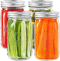 Miuyhji 4-Pack 32 oz Wide Mouth Glass Mason Jars with Lids