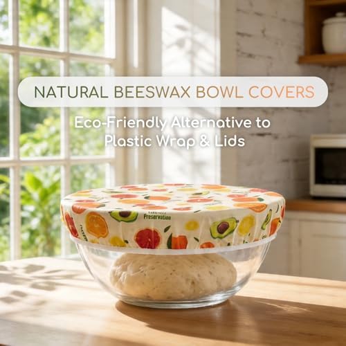 2-Pack Reusable Beeswax Bowl Covers, 12 Inch