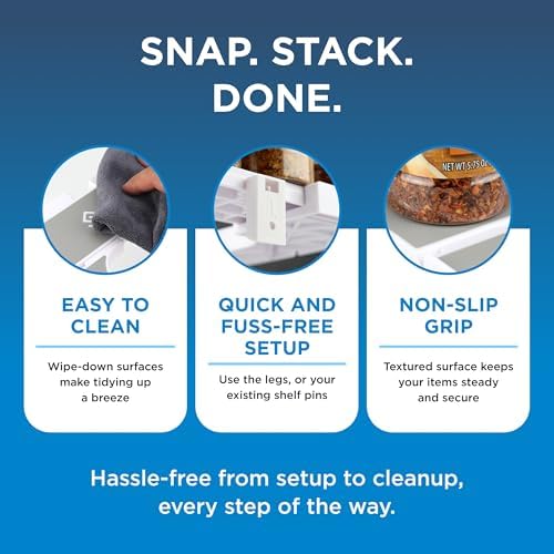 Spicy Shelf 3.0 - Expandable 2 Tiered Spice Rack Organizer for Cabinet