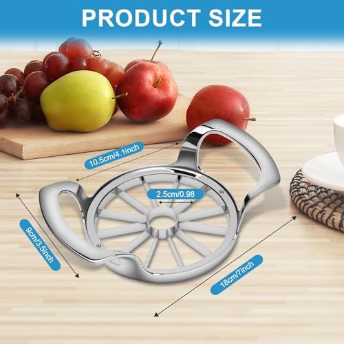 Apple Slicer and Corer, Basic Model with 12 Sharp Stainless Steel