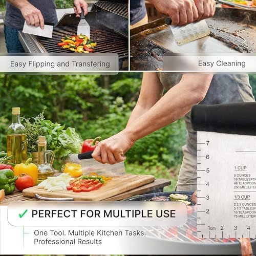 Stainless Steel Spatula and Scraper Set of 3
